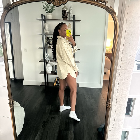 Cream Oversized Shacket - Picture 4 of 4